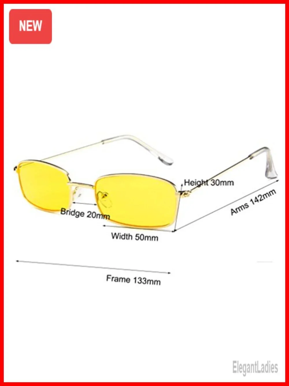 Small Square Retro Metal Frame Non Polarized Sunglasses UV400